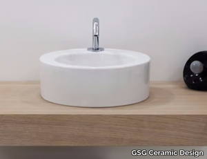 RING - Countertop round ceramic washbasin _ GSG Ceramic Design