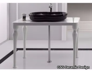 TIME - Floor-standing wooden vanity unit _ GSG Ceramic Design