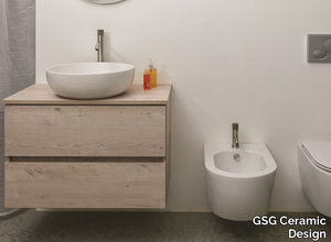 MOLE 80 - Single wooden vanity unit with drawers _ GSG Ceramic Design