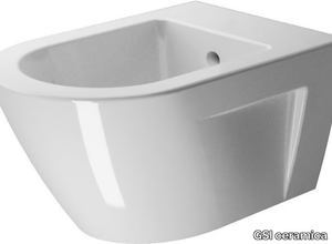 NORM 55 - Wall-hung bidet with overflow _ GSI ceramica