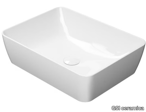 NUBES 50X38 - Countertop rectangular washbasin _ GSI ceramica