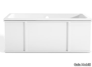 ALLEN - Freestanding rectangular cast iron bathtub _ Gaia Mobili