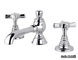 VICTORIA - 3 hole countertop steel washbasin tap _ Gaia Mobili