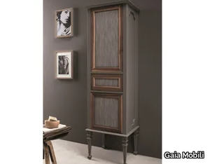 ATELIER - Storage floorstanding fabric bathroom column with doors _ Gaia Mobili