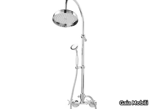 VICTORIA - Wall-mounted steel shower panel with hand shower _ Gaia Mobili