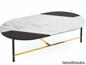 COOKIES - Low oval marble coffee table _ Gallotti&Radice