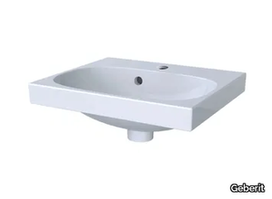 ACANTO - Porcelain stoneware handrinse basin with overflow _ Geberit