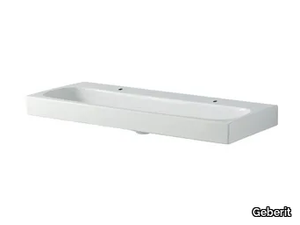 CITTERIO - Double rectangular porcelain stoneware washbasin _ Geberit