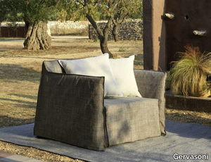 GHOST OUT 09 - Garden armchair with removable cover with armrests _ Gervasoni