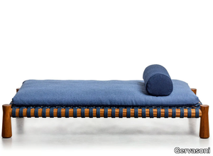 GUNA 01 - Iroko and fabric Garden daybed _ Gervasoni