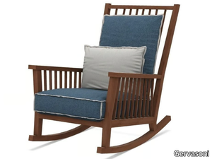 INOUT 709 - Rocking iroko garden armchair _ Gervasoni