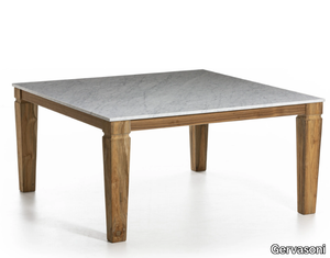 JEKO 31 - Square Carrara marble garden table _ Gervasoni