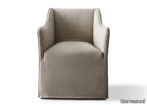 SAIA - Upholstered fabric chair with armrests _ Gervasoni