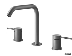 FLESSA - 3 hole countertop stainless steel washbasin mixer _ Gessi