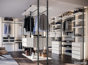 CA10 - Sectional wooden walk-in wardrobe with integrated lighting _ Giessegi
