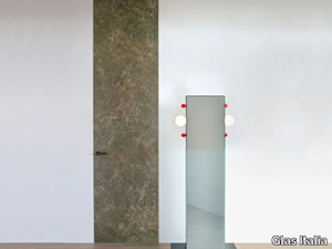 ALADIN DUO SWING PLAIN - Hinged flush-fitting porcelain stoneware door _ Glas Italia