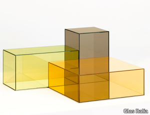 DONALD - Low crystal coffee table _ Glas Italia