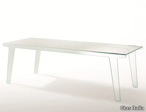 FAINT - Rectangular crystal table _ Glas Italia