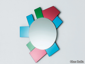 GLI SPECCHI DI DIONISO 6 - Round wall-mounted framed mirror _ Glas Italia