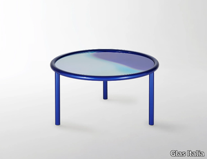 L.A. SUNSET - Low round crystal coffee table _ Glas Italia