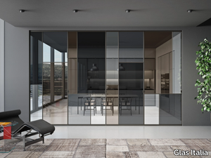 SHERAZADE PATCHWORK SPIN - Pivot glass and aluminium door _ Glas Italia