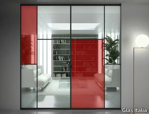 SHERAZADE POCKET PATCHWORK - Glass internal pocket sliding door _ Glas Italia