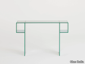 ROBOTIN - Rectangular crystal console table _ Glas Italia