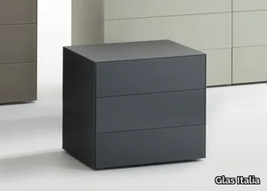 MAGIC BOX - Crystal bedside table with drawers _ Glas Italia