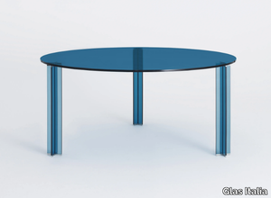 X-T - Round crystal table _ Glas Italia