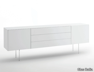 MAGIC BOX - Crystal sideboard with doors with drawers _ Glas Italia