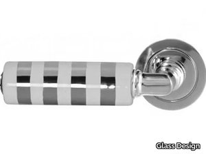 KIKKA LUX WHITE/PLATINUM - Ceramic door handle _ Glass Design