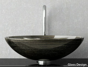 FLOU - Countertop round glass washbasin _ Glass Design