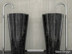 TOM TOM - Freestanding single washbasin _ Glass Design