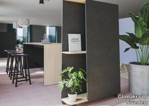 GEMINI - Sound absorbing office screen with casters _ Glimakra of Sweden