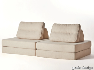 9-LAYER - Convertible 2 seater fabric sofa _ grado design