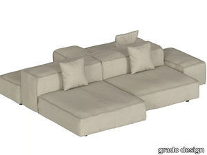 BUTTER - Modular fabric sofa _ grado design