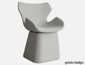 WINGS - Fabric chair with armrests _ grado design