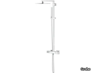 EUPHORIA CUBE SYSTEM 230 - Wall-mounted thermostatic shower panel with overhead shower _ Grohe