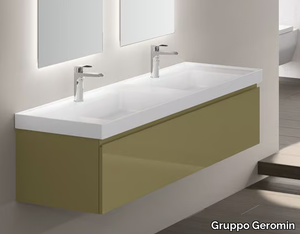 VERA - Double ceramic washbasin _ Gruppo Geromin