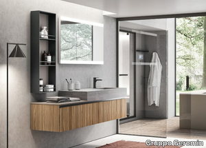 ELITE 08 - Wall-mounted vanity unit with drawers _ Gruppo Geromin