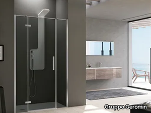 TIME - Niche shower cabin with hinged door _ Gruppo Geromin