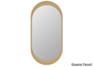 ECLIPSE - Oval framed wall-mounted wooden mirror _ Guerra Vanni