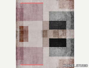 P203 DOPAMINE DOUBLE - Handmade custom wool and silk rug _ HENZEL STUDIO