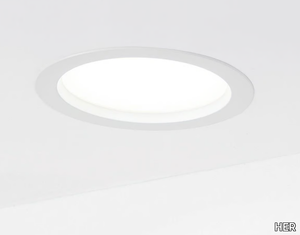 ROUND - LED recessed powder coated aluminium ceiling lamp _ HER