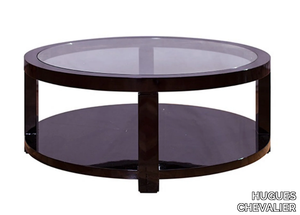 AGORA - Round wooden coffee table with integrated magazine rack _ HUGUES CHEVALIER
