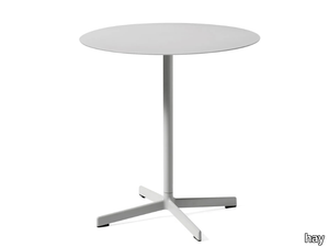 NEU - Round powder coated steel table with 4-star base _ Hay