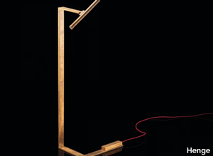 FLAT - Adjustable brass floor lamp _ Henge