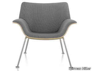 SWOOP - Upholstered fabric easy chair with armrests _ Herman Miller