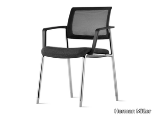 VERUS - Fabric chair with armrests with integrated cushion _ Herman Miller