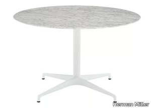 CIVIC - Round marble table with 4-star base _ Herman Miller